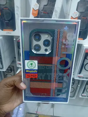 iPhone 16 Pro in a Multicolored Plaid or Tribal Pattern.