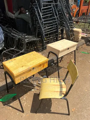 Modern School Lockers Chairs Set