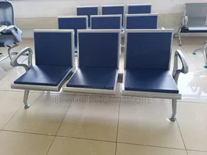 Blue Padded Link Waiting Bench( Chair 3 Seater)