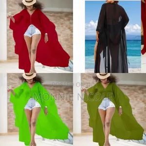 Trendy Chiffon Kimono Cover Up Beach Wear