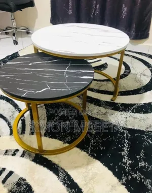 2in1 Black) White Nesting Table