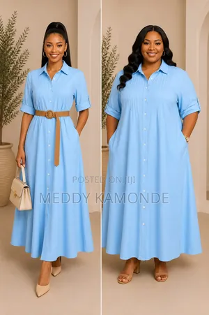 Mastard Long Belted Dress