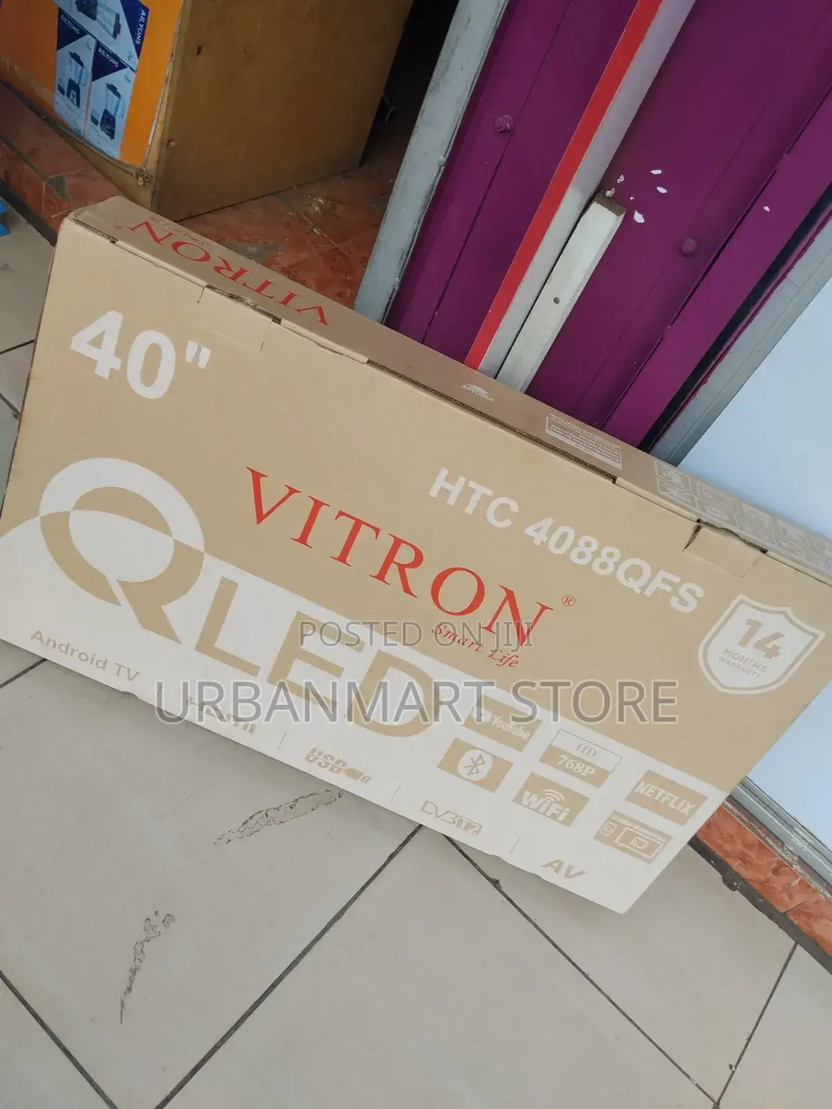 Vitron 40 Inch Frameless Qled Smart Android Television