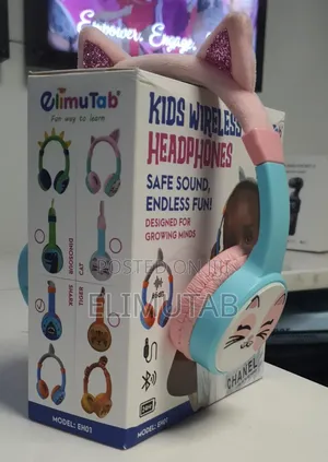 Elimutab Kids Wireless Headphones - Cat