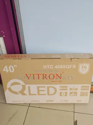 Vitron 40” Frameless Qled Smart Android Tv With Wi-Fi Bluetooth