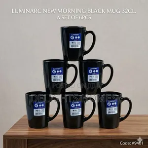 Luminarc New Morning Black Mugs_b