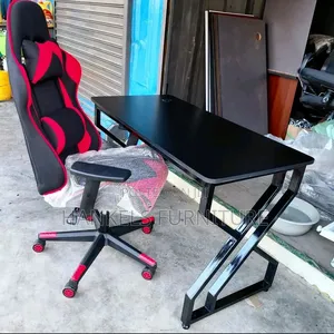 Office Study Desk and Gaming Chair – Modern Work and Gaming Set