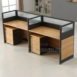2-Way Office Workstation With Movable Drawers – Modern Shared Desk Set