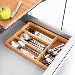 Bamboo Cutlery Tray With 4 Slots Hbc