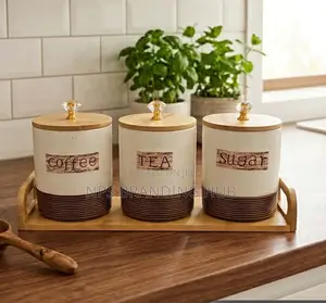 800ml Coffee Bean Container Smooth Ceramic Sealed Jar Hbc