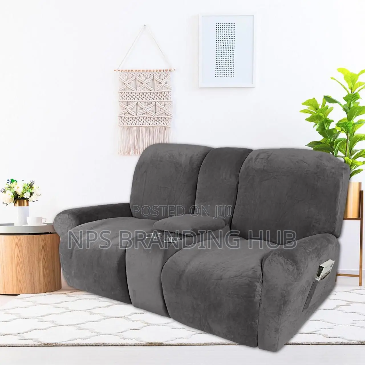 High Velvet Material Recliner Sofa Covers