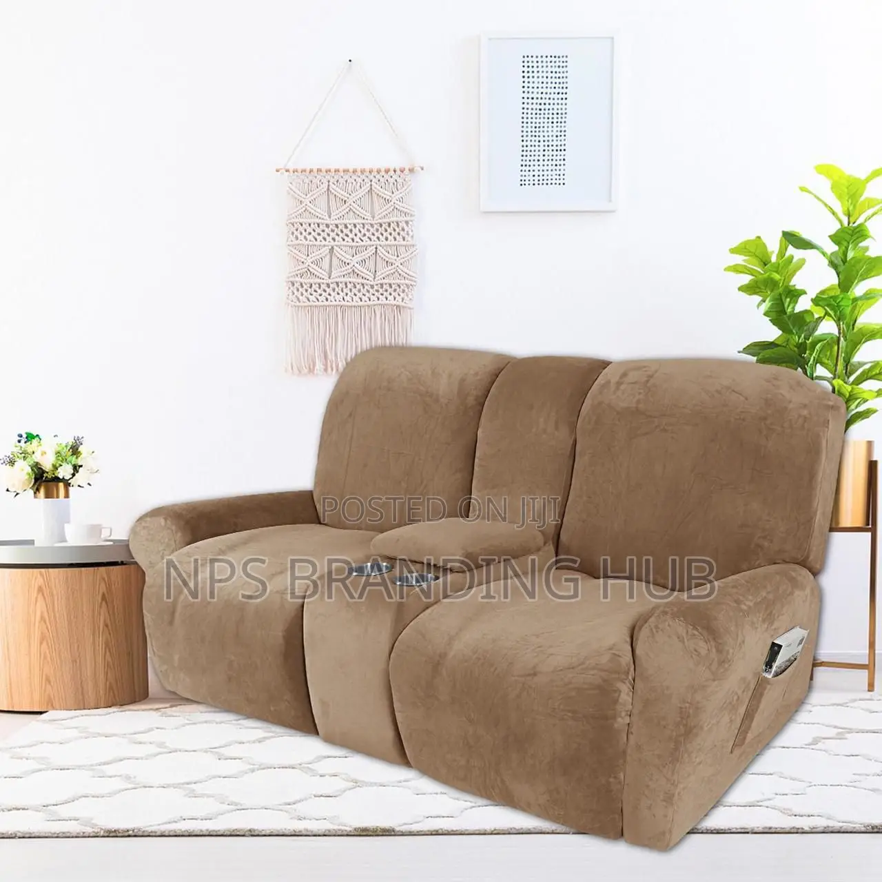 High Velvet Material Recliner Sofa Covers