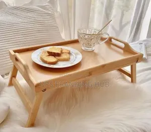 Breakfast In Bed Foldable Bamboo Tray P.O