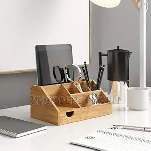 Wooden Bamboo Desk Organiser