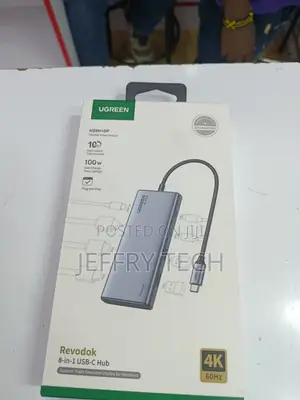 Ugreen 8 in 1 Usb C Hub Display Dual Hdmi, Dp, Usb Data Port Type C
