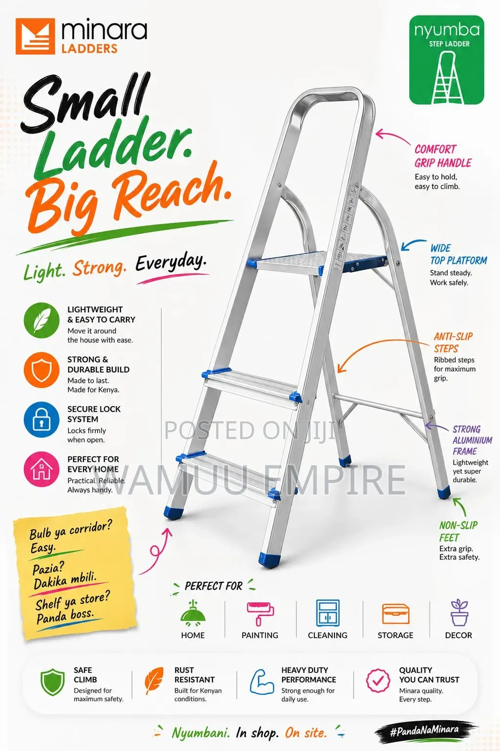 3 Step Aluminium Ladder