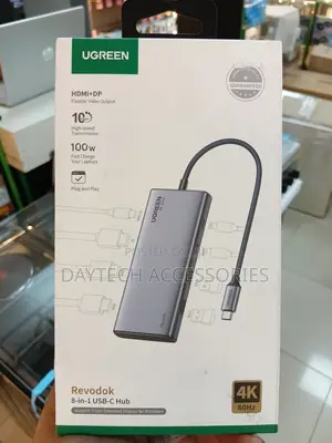 This Is a Ugreen Revodok 8-in-1 Usb-C Hub in a Gray Finish.
