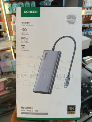 Ugreen Revodok 8-in-1 Usb-C Hub 4k60hz 10gbps Pd100w (Ug-Cm639-35625)