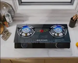 2 Burner Glass Top Gas Cooker Infrared Double Burner