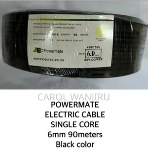 New 6mm Powermate Single Cable/6mm Electric Cable