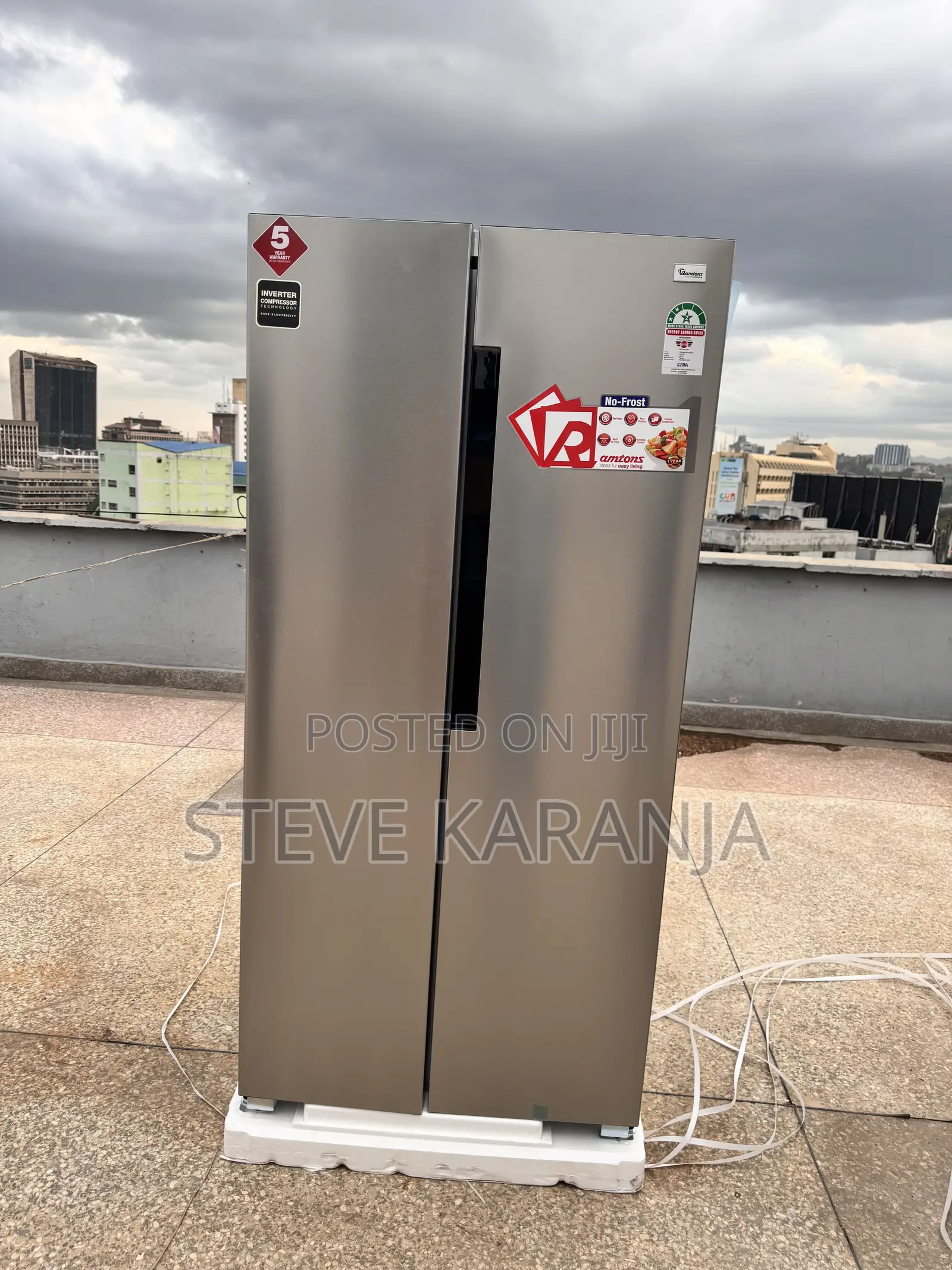 Ramtons Side by Side No Frost Fridge 430l