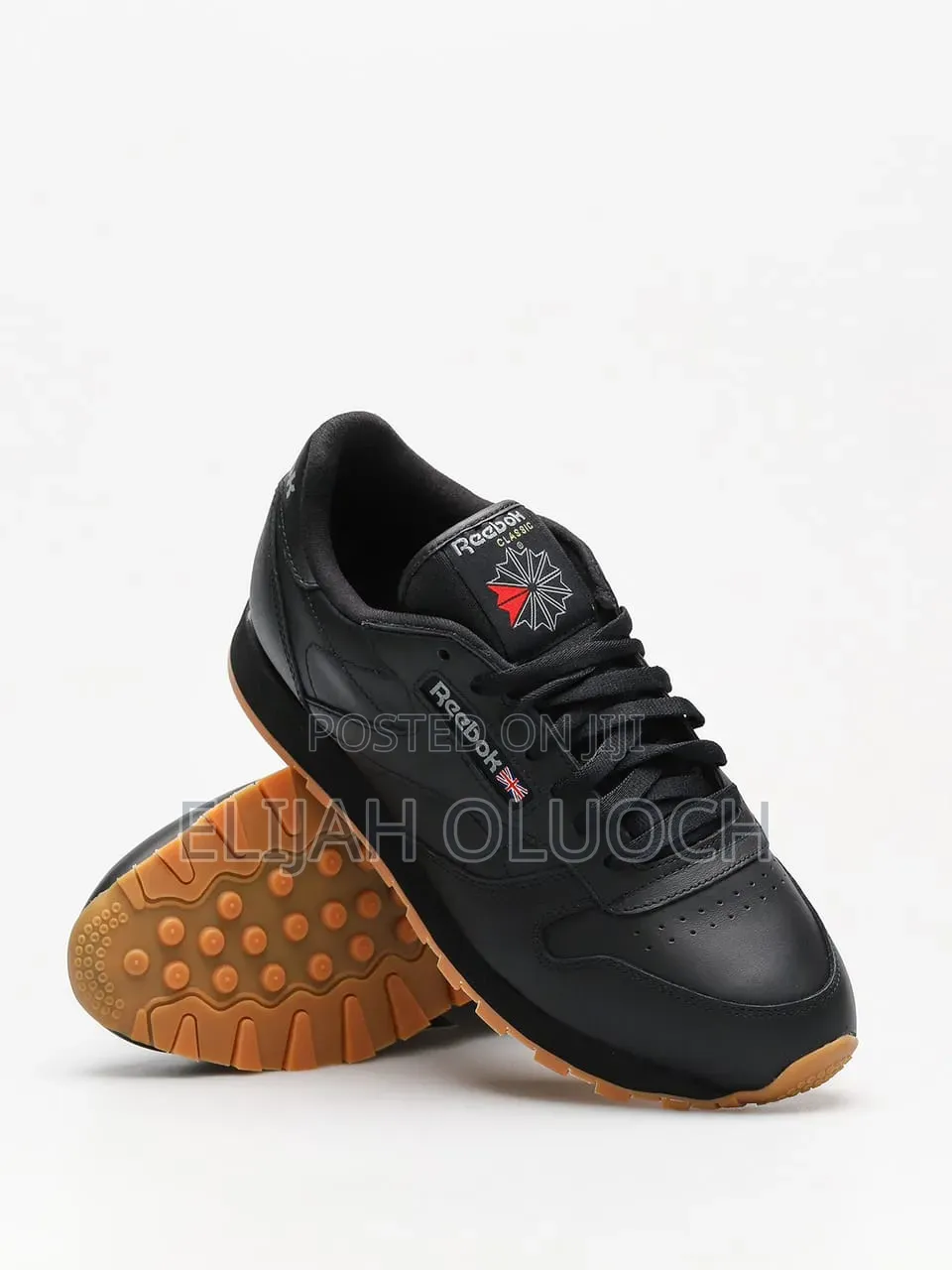 Black Reebok Sneakers Classic With Gum Sole