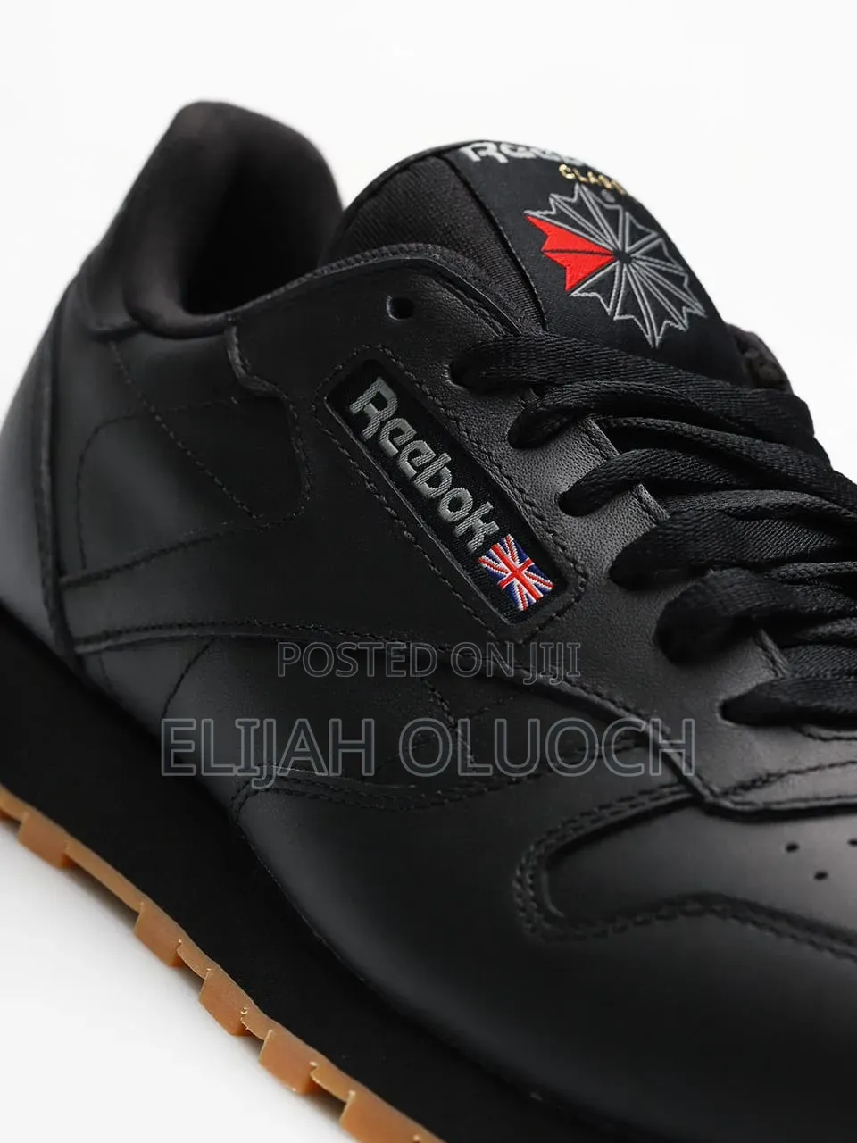 Black Reebok Sneakers Classic With Gum Sole
