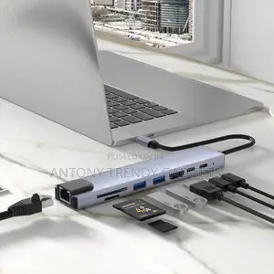 Portable Usb-C Hub With Ethernet Hdmi Usb 3.0 Ports