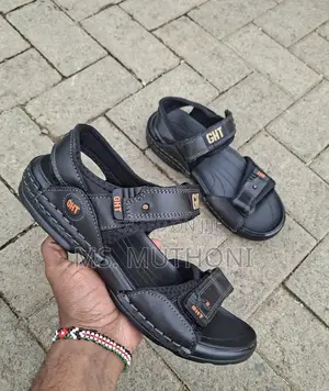 Soft Leather Casual Sandals With Hook-and-Loop Closures