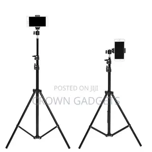 2.1 Meter Adjustable Light Stand Tripod With Clip Holder