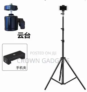 2.1 Meter Adjustable Light Stand Tripod With Clip Holder