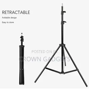 2.1 Meter Adjustable Light Stand Tripod With Clip Holder