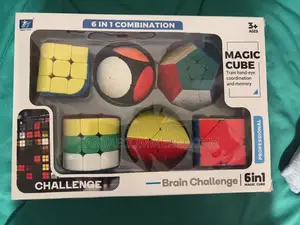 6 in 1 Magic Cube Combination Brain Challenge Rubik Cube Set Puzzle
