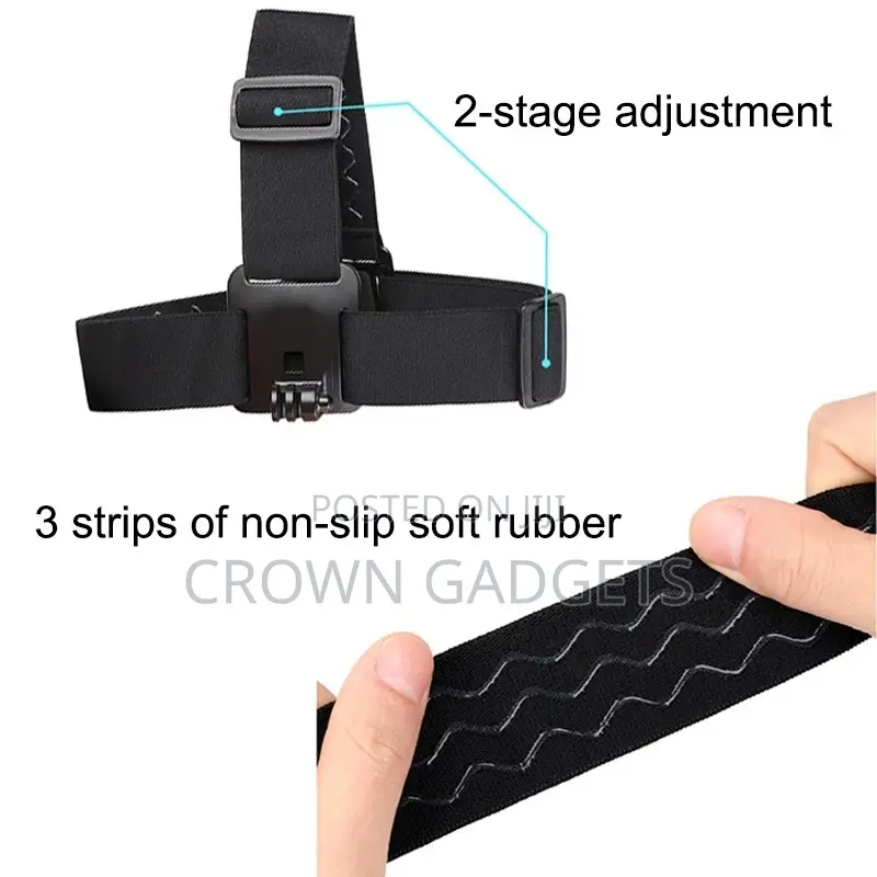 Adjustable Head Harness Camera Mount for Hands-Free Videos