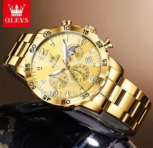 Gents Gold Olevs Chronograph Watch