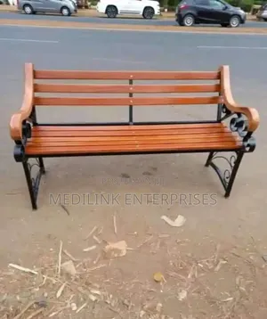 Olly Wooden Metallic Outdoor Bench Ft