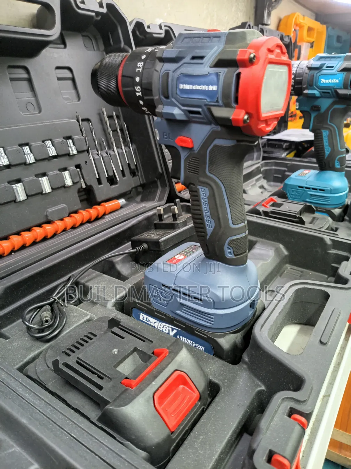 Brushless Lithium Electric Drill Set.