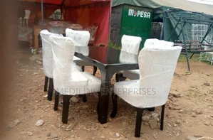 6-Seater Castle Upholstered Dinning Table Set