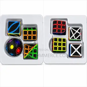 Premium Carbon Fiber Rubik’S Cubes Set