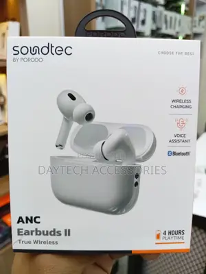 Porodo Soundtec Anc Earbuds Ii Wireless Headphones With Charging Case.