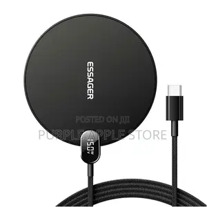 Essager Es-Wx15 15w Wireless Charger Led Display Fast Charging Pad