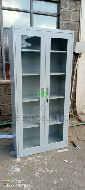 Full Glass Steel Metal Office Cabinet