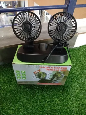 12v Dual Head Car Fan Adjustable Vehicle Cooling Fan for Cars Suvs