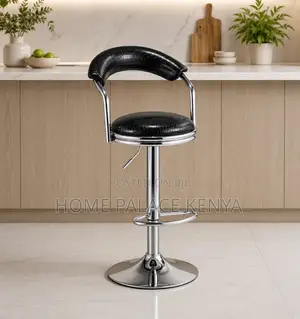 Counter Stool: Antique Swivel Leather Bar Stool With Chrome Legs