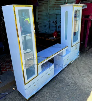 White Tv Stand and Kitchen Cabinet