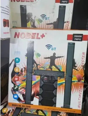 Nobel Tall Boy Speakers-Bt Hometheare-55000w Pmpo- Nb 2040