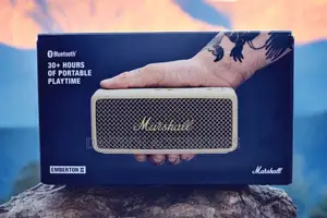 This Is a Marshall Emberton Ii Portable Bluetooth Speaker in Cream.