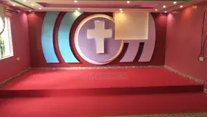 Luxury Red Wall to Wall Carpet for Church Use