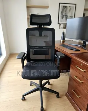 Office Chairs; Headrest Adjustable High Back Ergonomic Office Chair