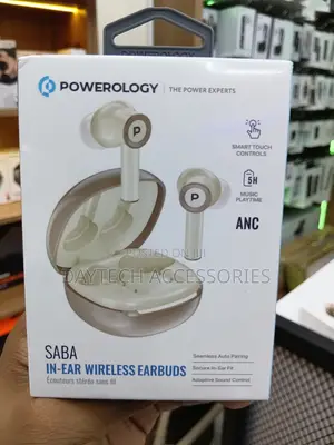 These Are the Powerology Saba in-Ear Wireless Earbuds - Beige